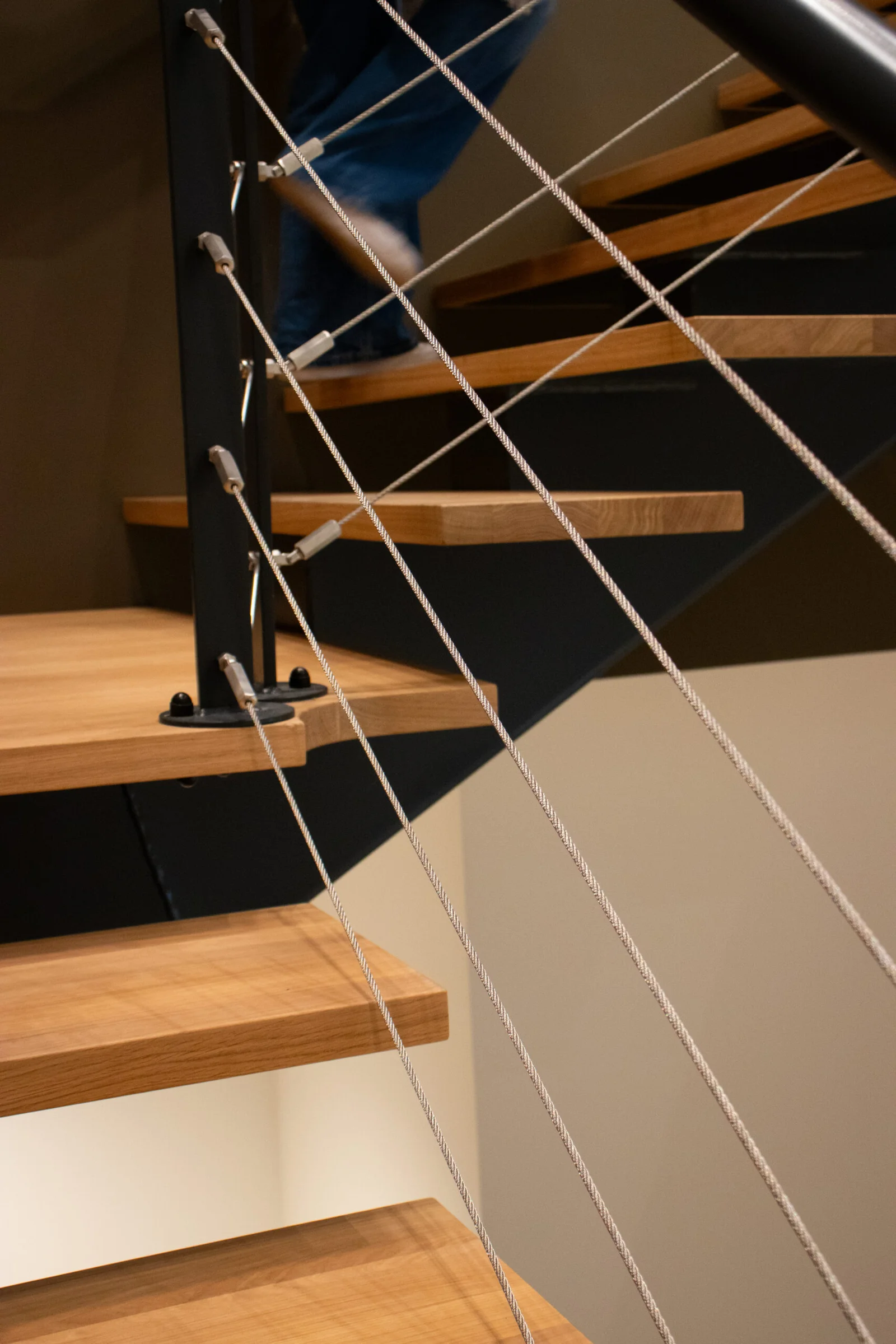 escalier bois metal seynod