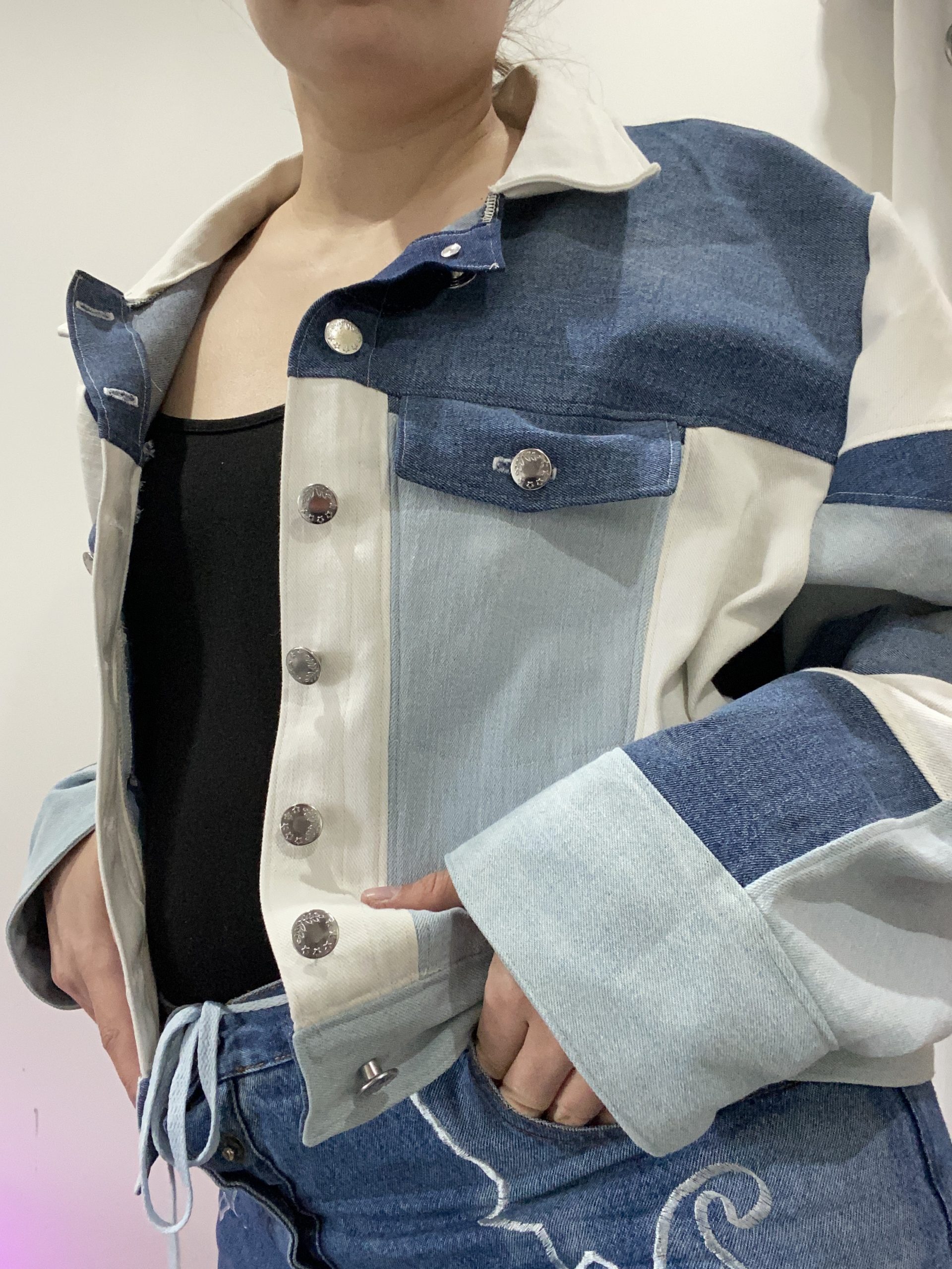 veste patchwork jeans veste couture originale thônes