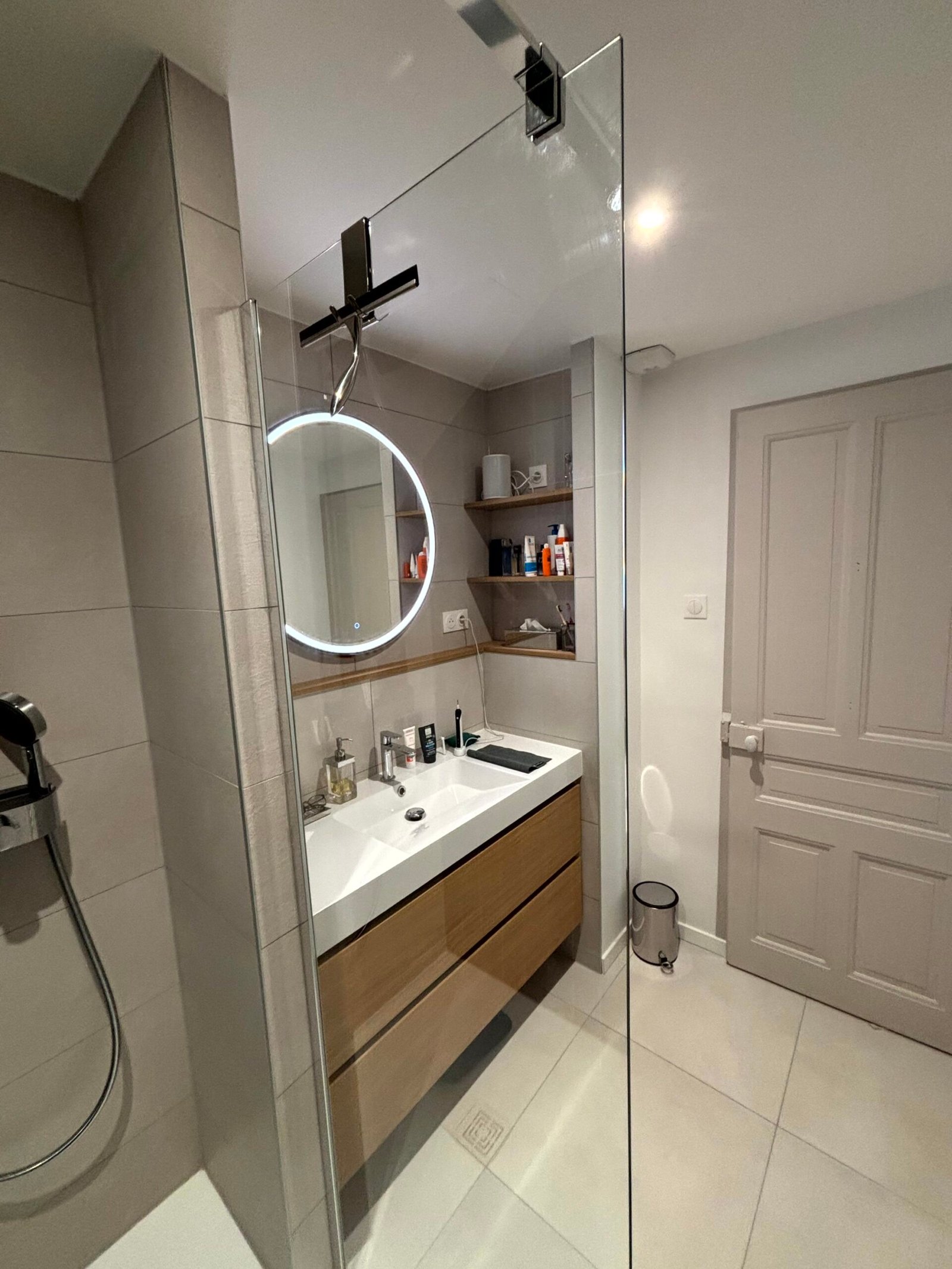 renovation salle de bains douche doussard